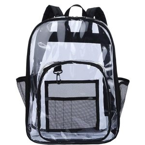 Fopytu Mochila Clara, Vea a Través De Mochilas Transparentes Grandes Capacidad Transparente De Libros Transparentes para Seguridad del Estadio De Trabajo Escolar En Playa con Correas Ajustables
