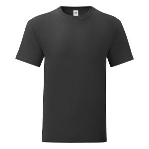 Fruit of the Loom Iconic T Hombre Camiseta Negro XL 100% algodón Estrechos