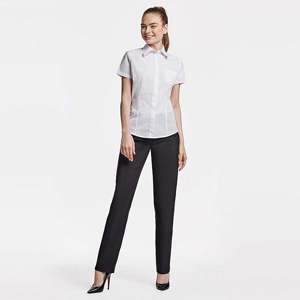 ROLY Camisa Laboral Sofia 5061 Mujer Manga Corta Blanco 01 S