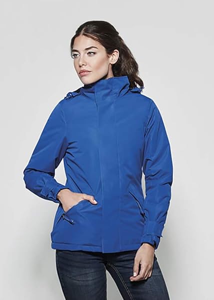 Roly - Abrigo impermeable para mujer (ligero, para otoño e invierno, con capucha desmontable para caminar al aire libre) Gris gris S